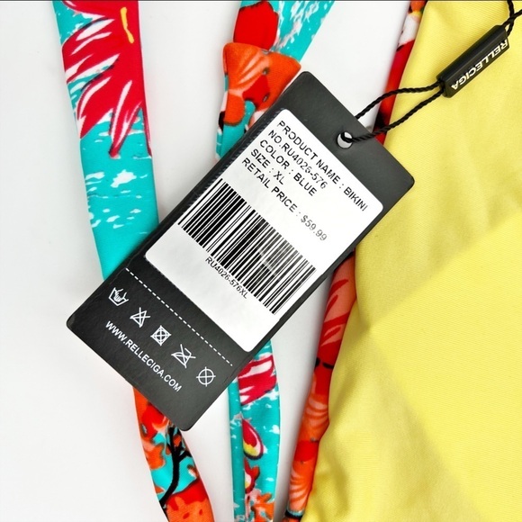 NWT Relleciga Swim Sexy Keyhole Swimsuit Cutout High Neck Bikini Top - Picture 4 of 5